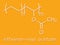 Ethylene-vinyl acetate EVA copolymer, chemical structure. Skeletal formula.