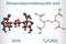 Ethylenediaminetetraacetic acid, edetic acid, EDTA molecule. It is a lead chelator and anti-coagulant. Structural chemical formula