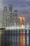 Etihad Towers at night, Abu Dhabi, UAE