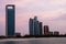 Etihad Towers at Sunset, Corniche Abu Dhabi, UAE