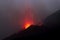 Etna during eruption with lava explosion -Sicily