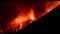 Etna eruption - Massive molten lava explosion and vivid lava flow in the night with continue roar