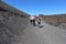 Etna - Escursionisti in partenza da Torre del Filosofo