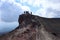 Etna - Escursionisti sul bordo del Cratere Barbagallo inferiore