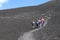 Etna - Gruppo di escursionisti ipovedenti sul sentiero dei crateri