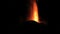 Etna lava fountains at night