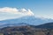 Etna snowy volcano, view from Troina