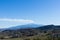 Etna snowy volcano, view from Troina