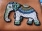 etnic elefant of beads Embroidery on fabric