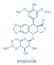 Etoposide cancer chemotherapy drug molecule. Skeletal formula.