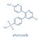 Etoricoxib drug molecule. Skeletal formula