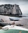 Etretat cliff and seagull in Normandy, France