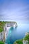 Etretat, Manneporte natural rock arch and its beach. Normandy, F