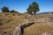 Etrurian ruins site in Volterra, Italy.