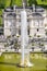 ETTAL ABBEY, GERMANY - AUGUST 12, 2018: Linderhof Palace with fountain German: Schloss Linderhof is a Schloss in Germany