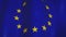 EU background flag waving in the wind - seamless video animation