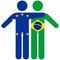 EU - Brazil / friendship concept