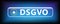 EU DSGVO blue sign button with lock