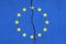 EU flag breaking apart , Cracked European Union flag