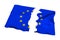 EU flag broken up