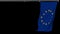 EU flag, waving on transparent background, prores footage with alpha channel, vertical video