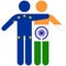 EU - India : friendship concept