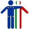 EU - Italy / friendship concept