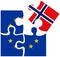 EU - Norway : puzzle shapes with flags