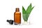 Eucalyptus Essential Oil in amber dropper bottle