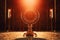 Eucharist Feast of Corpus Christi. Jesus Christ in the monstrance present in the Sacrament of the Eucharist. holy grail