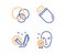 Euler diagram, Engineering and Usb stick icons set. Face verified sign. Vector