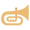 Euphonium, french horn Line Style vector icon which can easily modify or edit