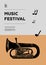 Euphonium. Music festival poster.