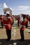 Euphonium and tuba players from a marching band