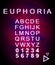 Euphoria glitch font template