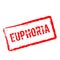 EUPHORIA red rubber stamp isolated on white.