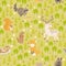 Eurasian animals seamless pattern