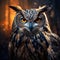 Eurasian Eagle Owl, Bubo bubo  Made With Generative AI illustration