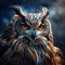 Eurasian Eagle Owl, Bubo bubo  Made With Generative AI illustration