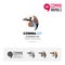 Eurasian jay bird concept icon set and modern brand identity logo template and app symbol based on comma sign