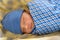 Eurasian newborn baby sleeping