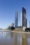 Eureka Tower and the Yarra River, Melbourne, Australia.