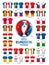 Euro 2016 football jerseys templates.