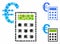 Euro accounting Composition Icon of Circles