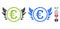 Euro Angel Investment Mosaic Icon of Round Dots