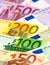 Euro banknotes