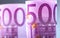 Euro banknotes. Five hundred euro banknotes.Toned Photo