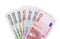 Euro banknotes money background