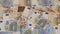 Euro banknotes in short video