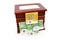 Euro banknotes in a wooden casket